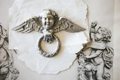 1900s フランス ルーベンス 聖アンデレの殉教的プットーと大きなハンドルa ツマミ アンティーク