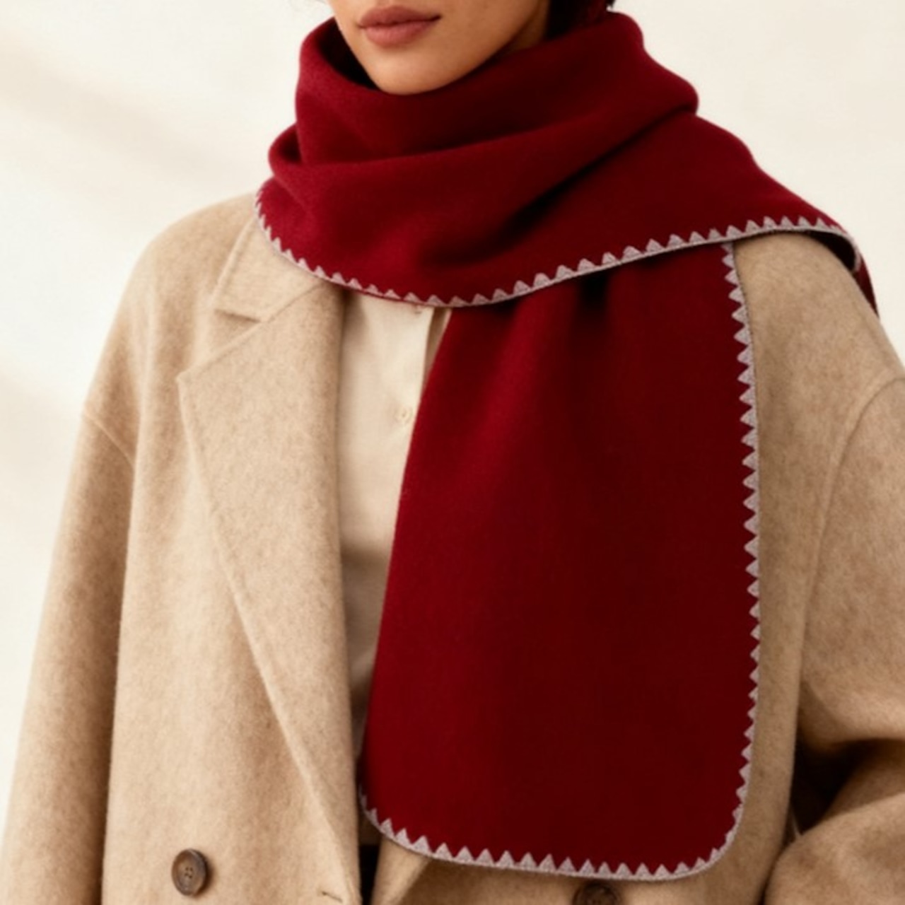 ステッチトリムシンプルマフラー H0060