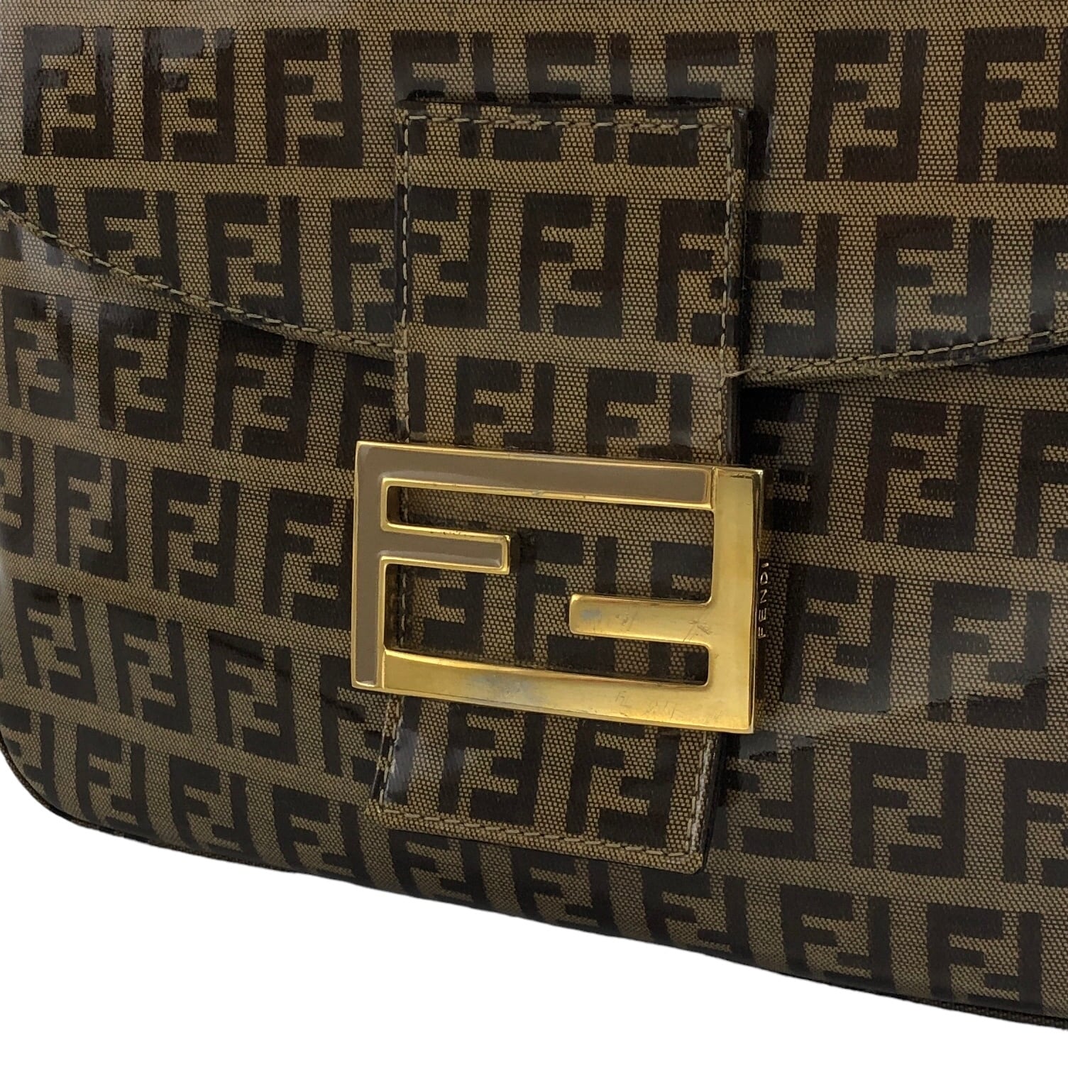 FENDI フェンディ ズッキーノ ショルダーバッグ ブラウン vintage