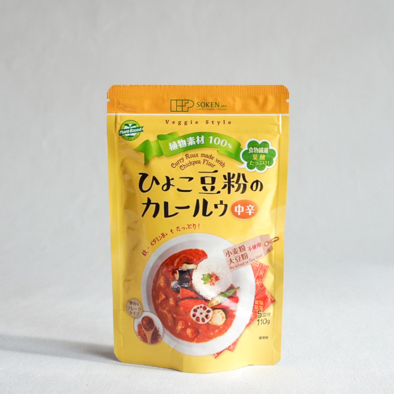 ひよこ豆粉のカレールゥ(フレーク)中辛 110g