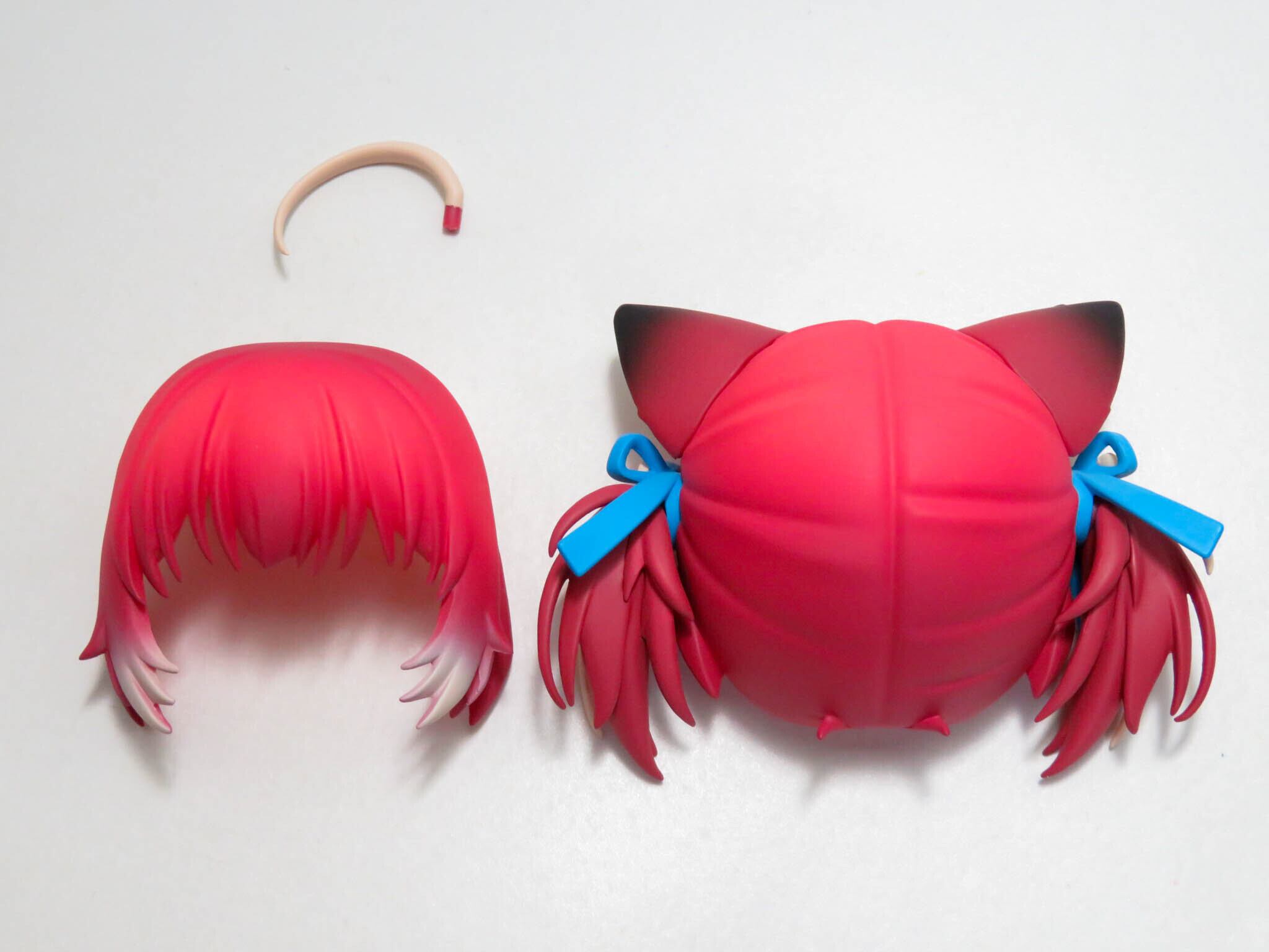 ※2(A−ランク)【2709】 赤見かるび 髪パーツ ネコ耳ピッグテール ねんどろいど