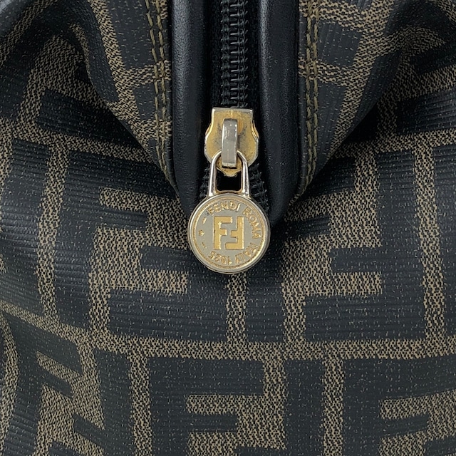 FENDI フェンディ ズッカ ショルダーバッグ ブラック FFロゴ PVC ミニボストン 2way vintage ヴィンテージ オールド ec36sk