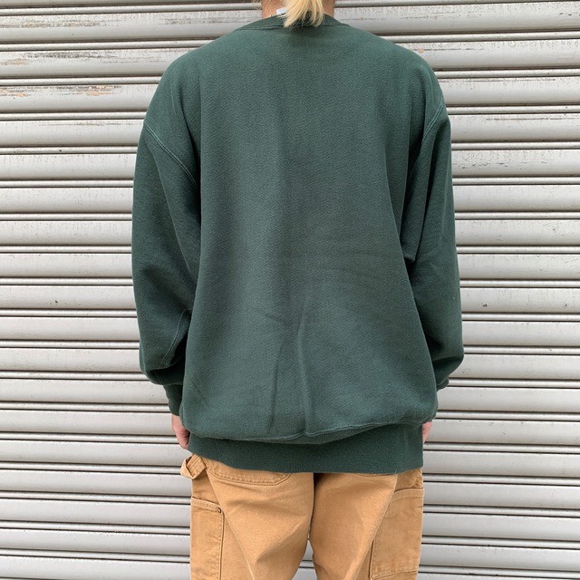 90s メキシコ製 チャンピオン リバースウィーブスウェット カレッジ 緑 XL