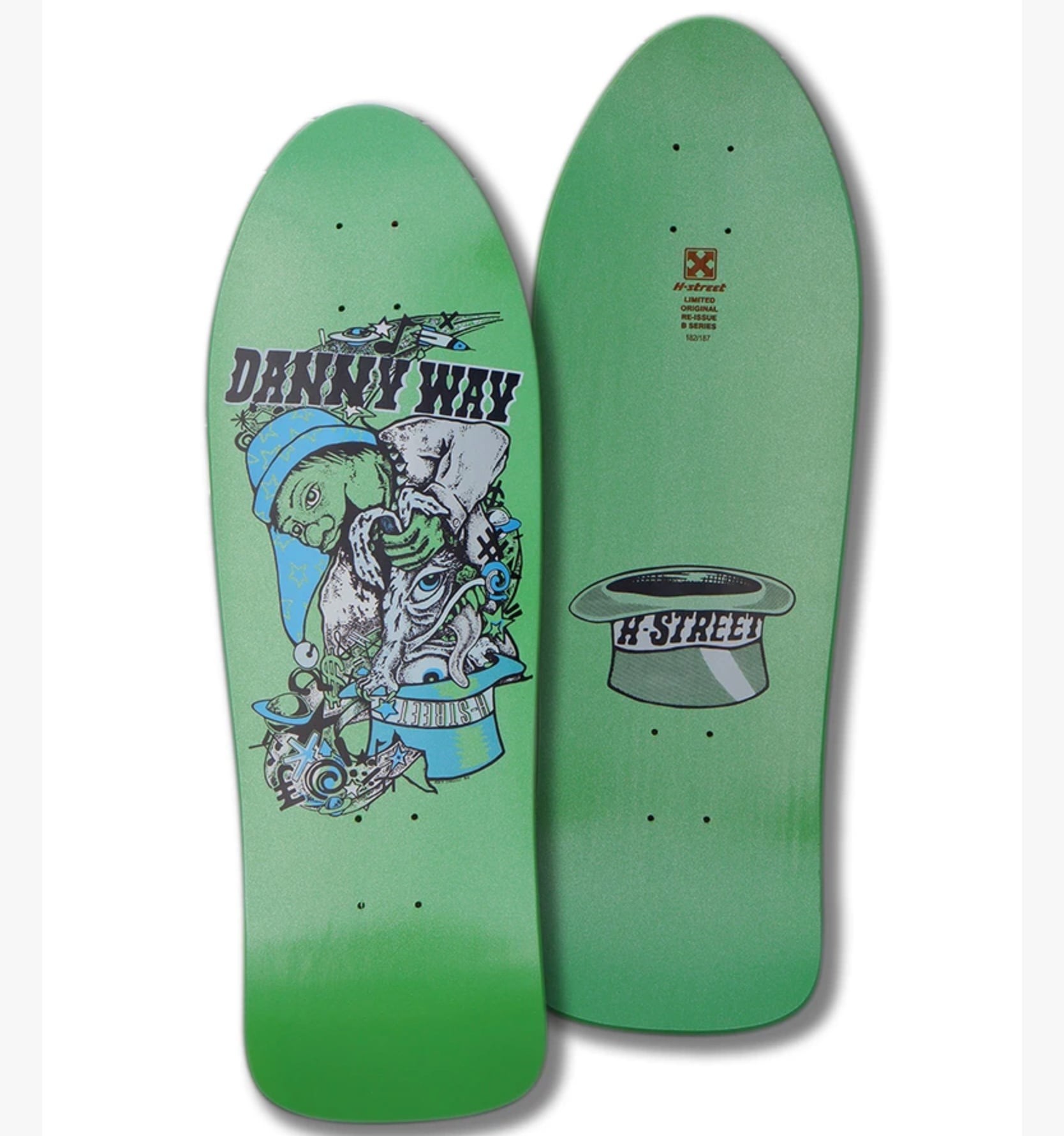 H-STREET SKATEBOARDING skate deck DANNY WAY RABBIT IN THE HAT TM7