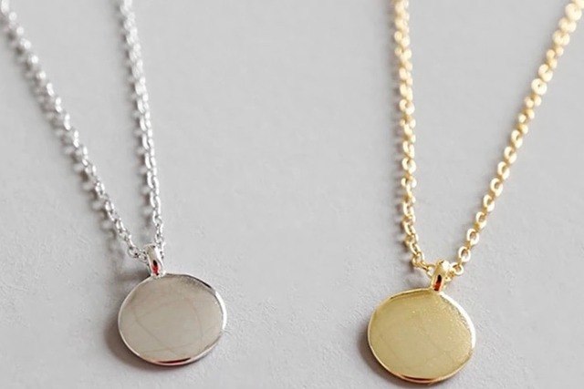 simple coin necklace[SV925]