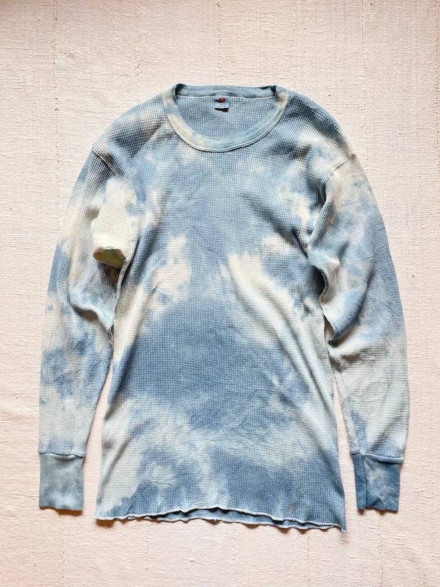 Naturally Dyed - Indigo 80s Hanes Cotton Waffle Thermal