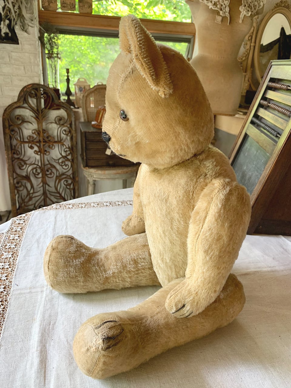 クリームベージュのベア くまのぬいぐるみ | Brocante de La Cocotte