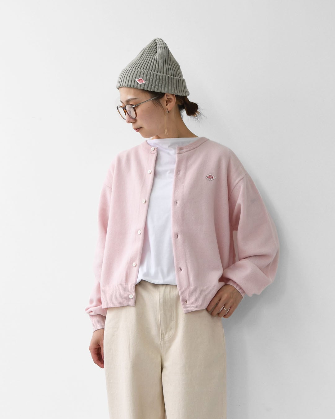 DANTON [ダントン] W LAMBSWOOL CREW NECK KNIT CARDIGAN [DT-D0031LMW