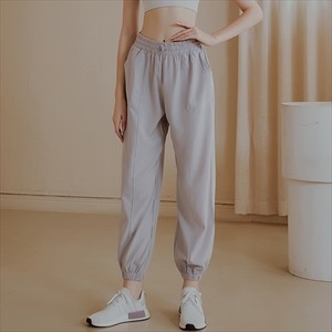 elastic waist loose fitness pants【3colors】 1229