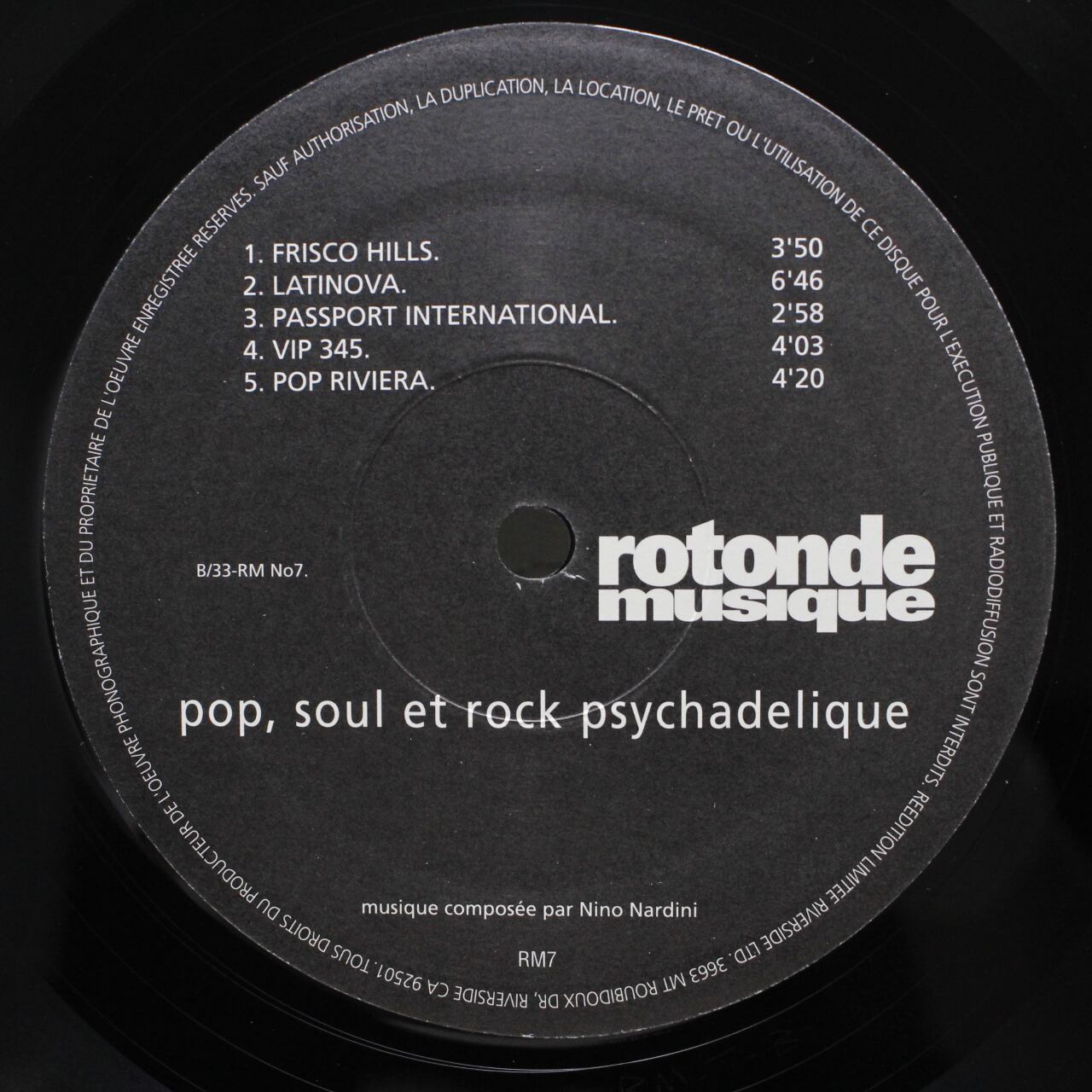 Nino Nardini  / No. 7 Pop, Soul Et Rock Psychadelique [RM7] - 画像3