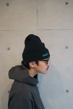 〈TGIF〉LOGO BEANIE KNIT CAP - Black