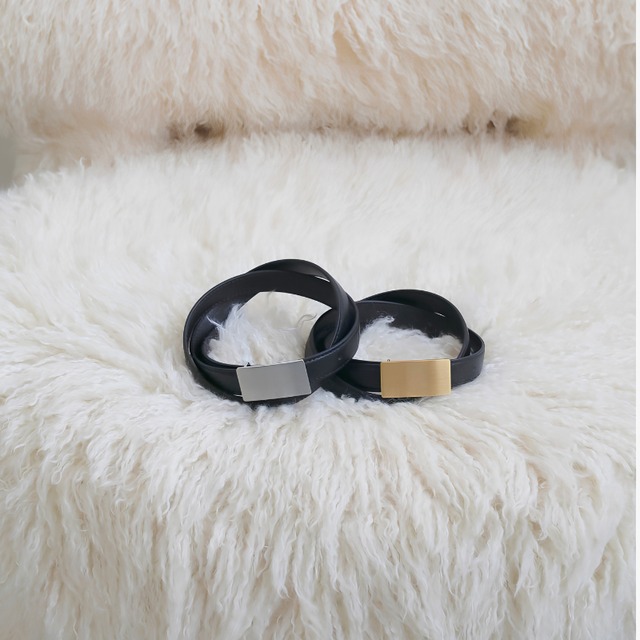 【 anuke 】Reversible Thin Belt