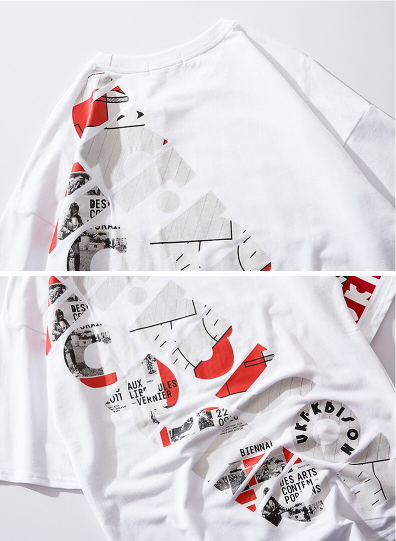 全2色 Tシャツ カットソー プリント カジュアル ストリート 