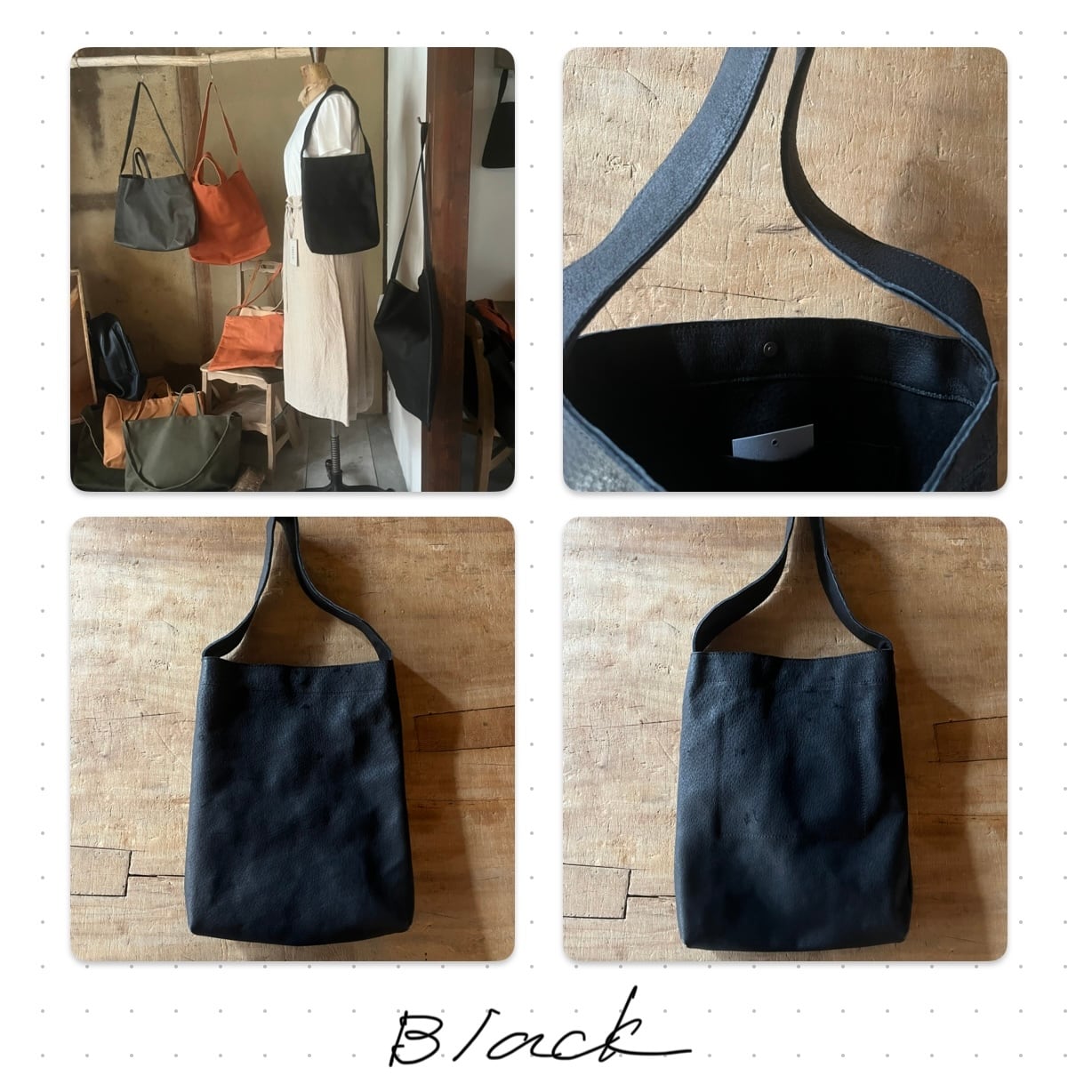 sonor / ARAI_TATE_MINI レザーバッグ グレー