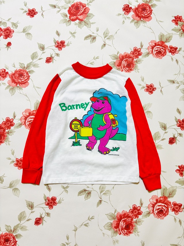 【kids vintage】 Barney long sleeve T-sh.  about5y