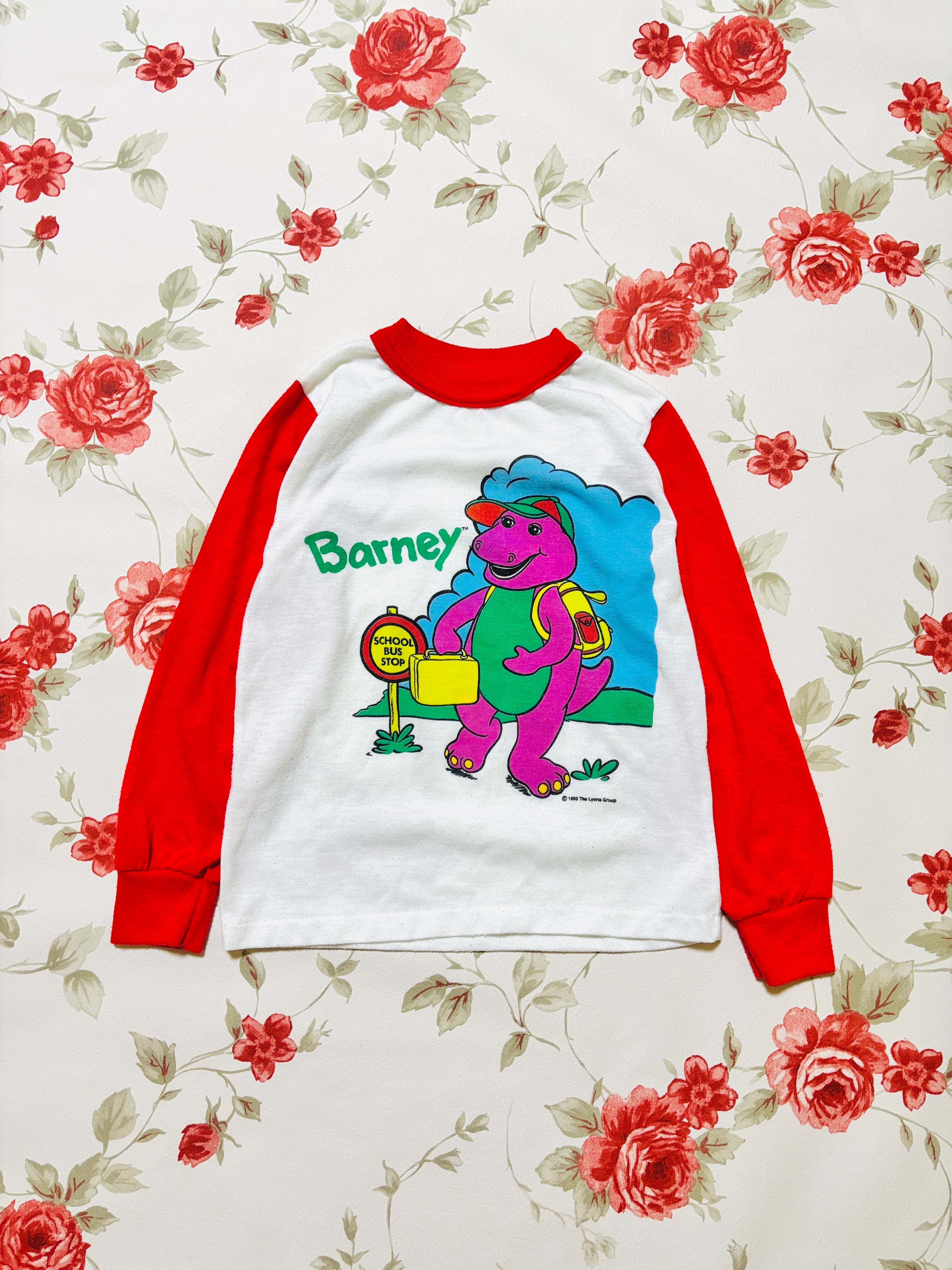 【kids vintage】 Barney long sleeve T-sh. about5y