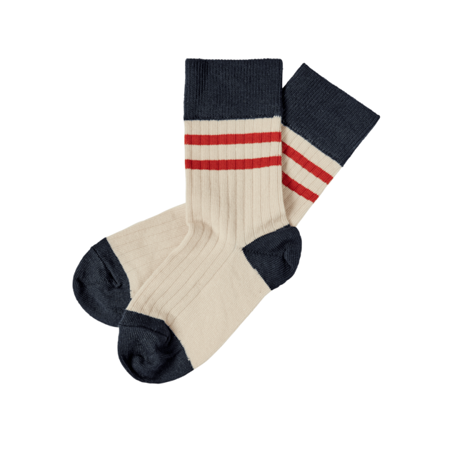 FUB / Colour Block Socks / ECRU