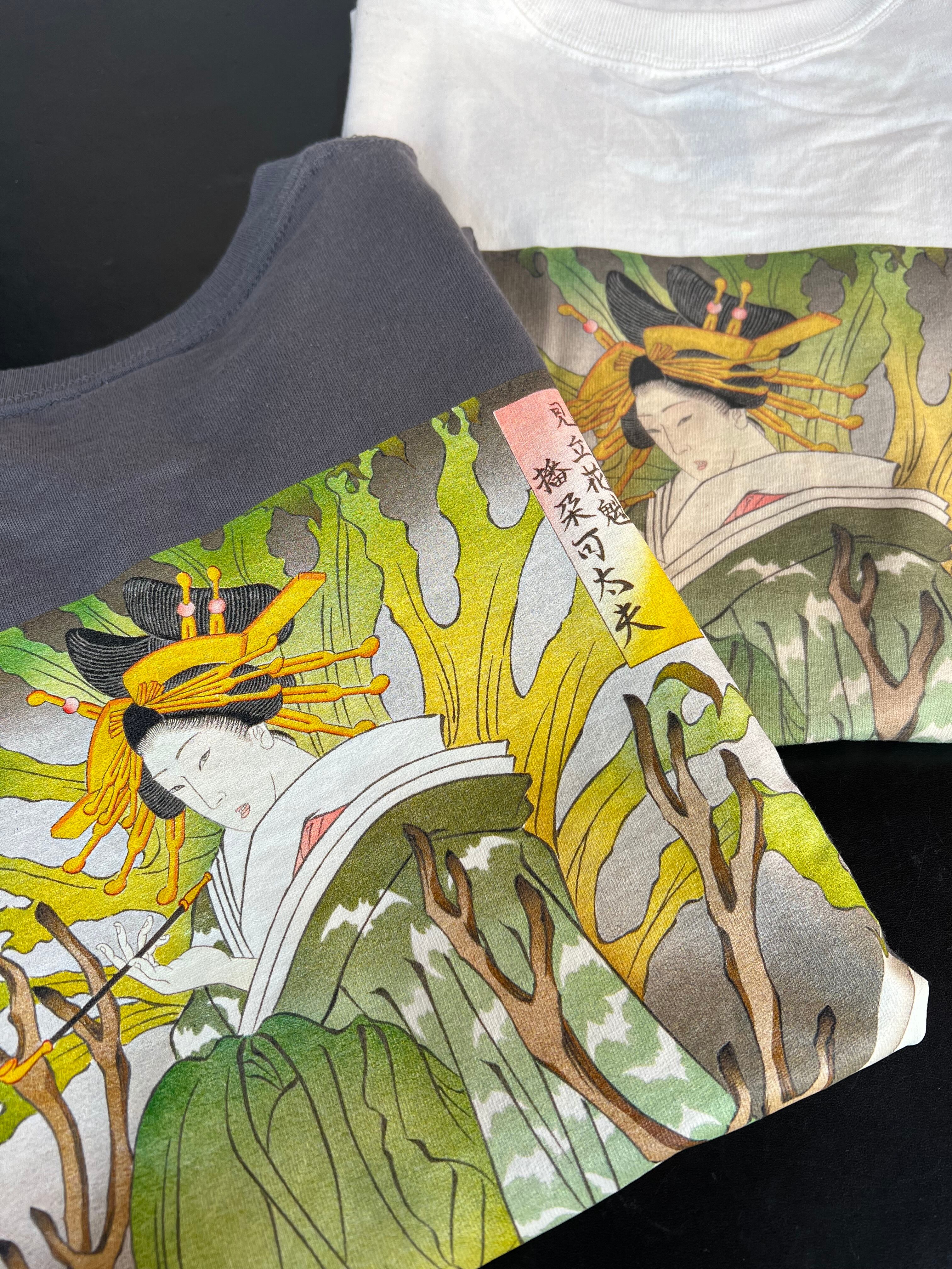 JSF 浮世絵 Tシャツ HANABI [18]、浮世絵サマーユニセックスソフトスタイルTシャツ、日本