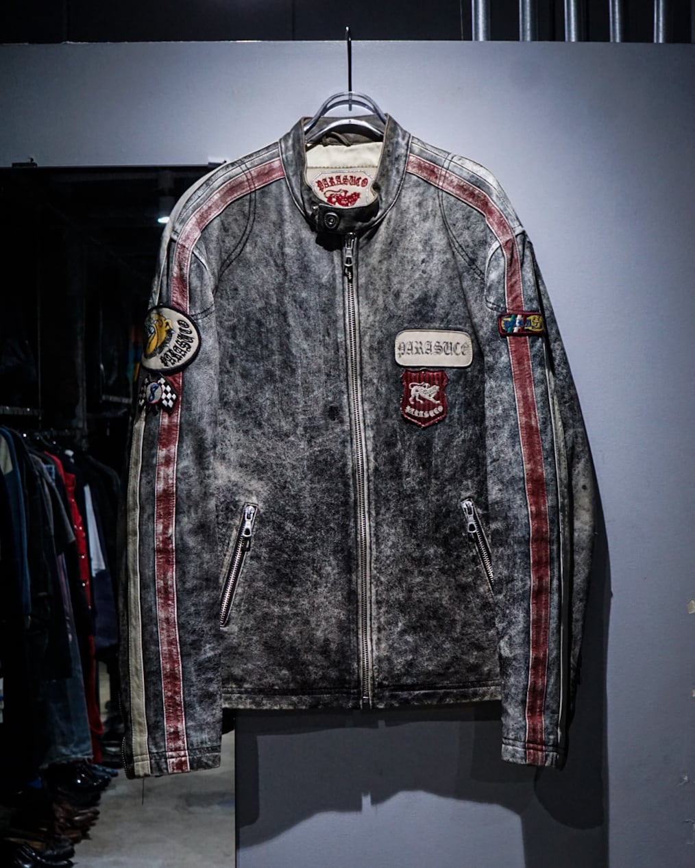 add (C) vintage】“PARASUCO” Special Aging Vintage Single Leather