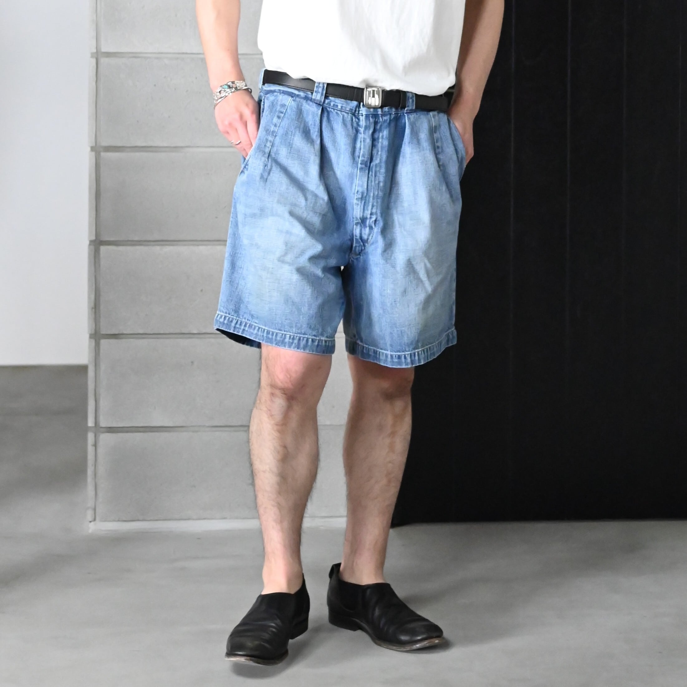 BOWWOW / US ARMY DENIM SHORTS AGED | GANKO