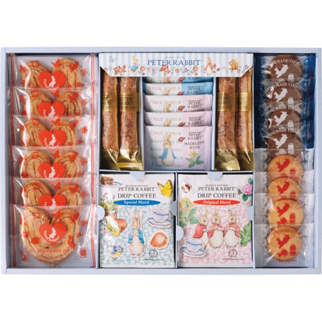 ピーターラビットTM コーヒー＆スイーツギフト 焼き菓子 結婚内祝い 新築内祝い 初節句内祝 入学内祝い 出産内祝い プレゼント 内祝い お祝い お祝い返し ギフト 出産祝い お返し 返礼 送料無料 送料込み