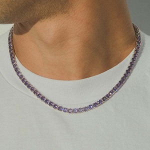 Luxury Tennis Necklace 【4mm / PURPLE】