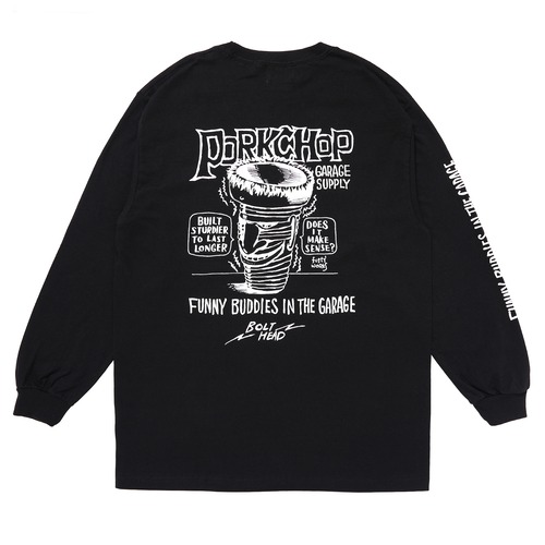 BOLT HEAD L/S TEE/BLACK