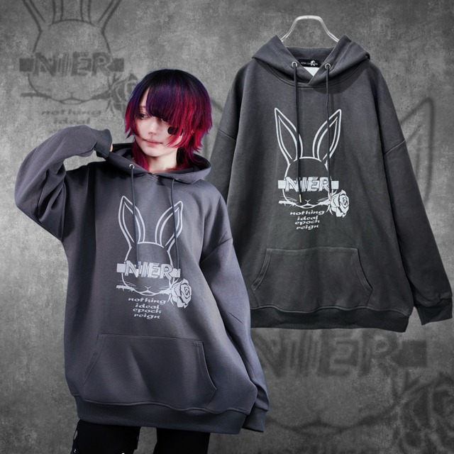 《早い者勝ちプレゼント》BUNNY ROSE GRAY PULLOVER PARKA