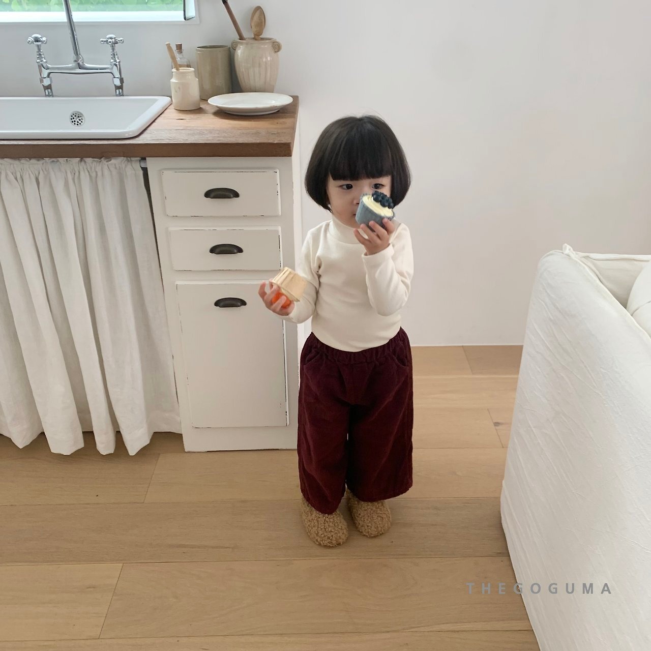 【取寄】THE GOGUMA ふんわり無地タートルネックTシャツ｜冬服｜韓国子供服