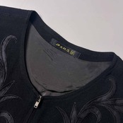 伊太利屋 イタリヤ デザイン フレンチスリーブ ジャケット 9A2/ブラック レディース