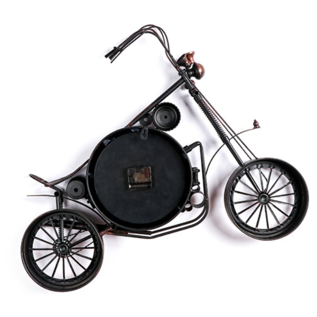 昭和レトロ ラタン 自転車型 壁掛け時計 掛時計 時計 アナログ