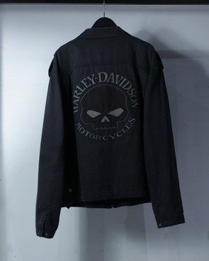 【Caka BLACK】“Harley-Davidson”Good Sunfade Single Riders Jacket