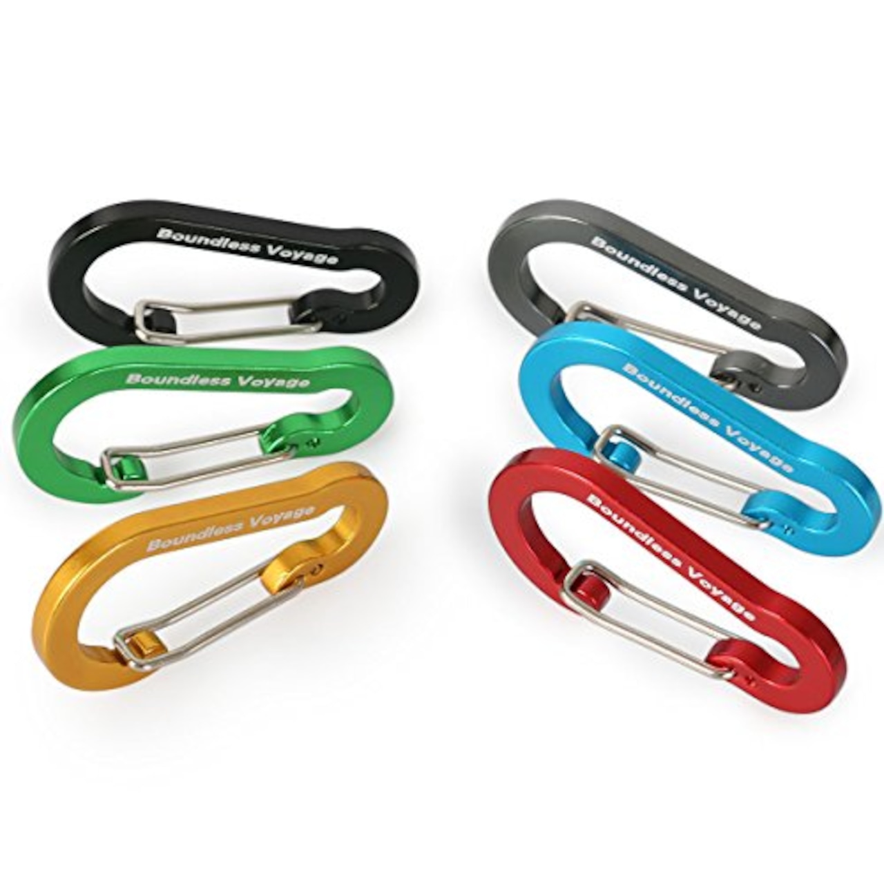 Boundless Voyage カラビナ 収納袋付き (ランダム色,10個セット)
