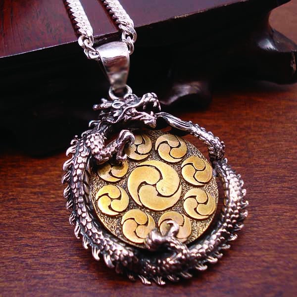 Oriental Pendant TOP - SILVER925 Brass 龍 ペンダントTOP ...