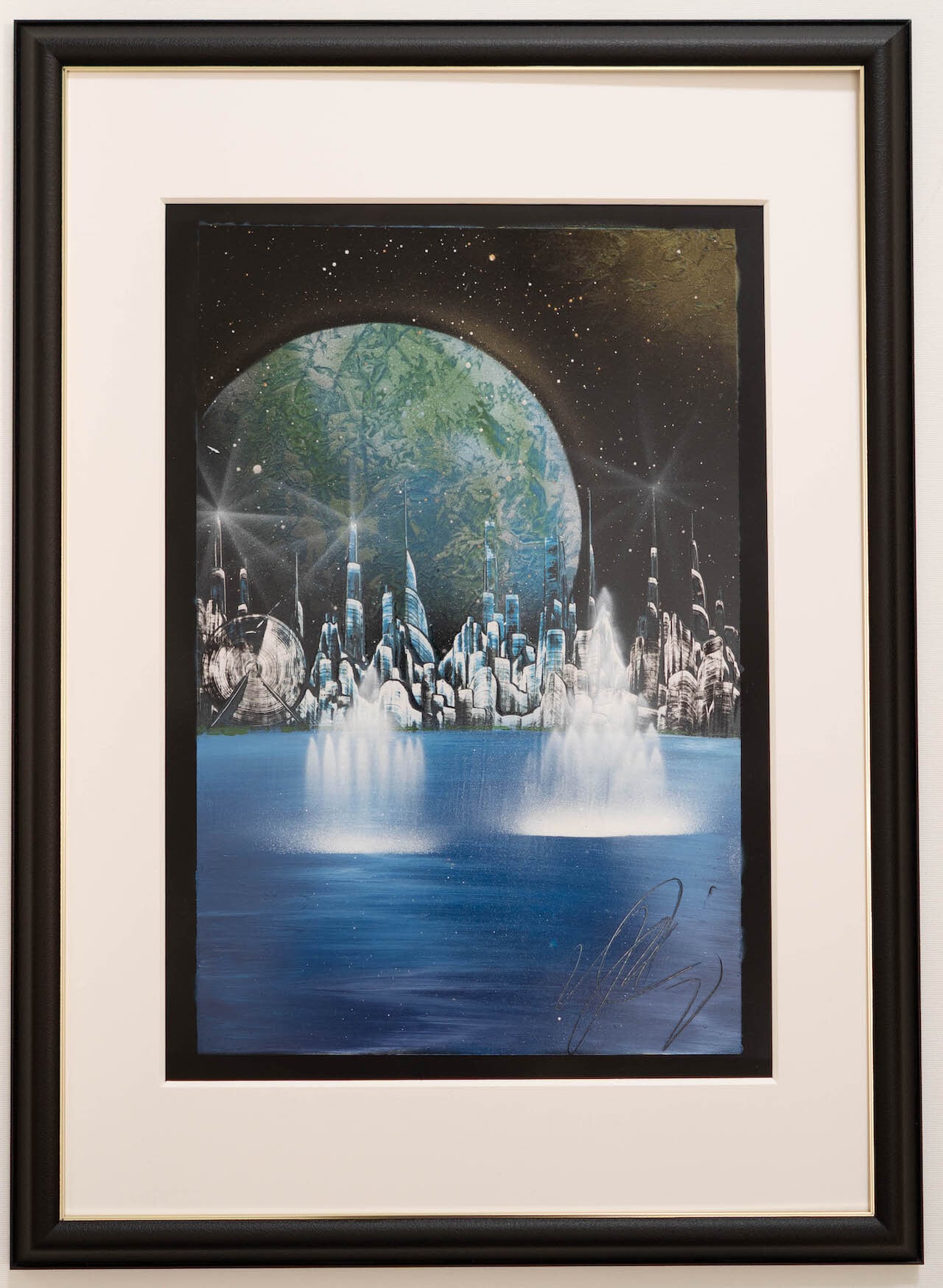 urban / 宇宙、都市をテーマにしたスプレーアート作品 原画販売アート