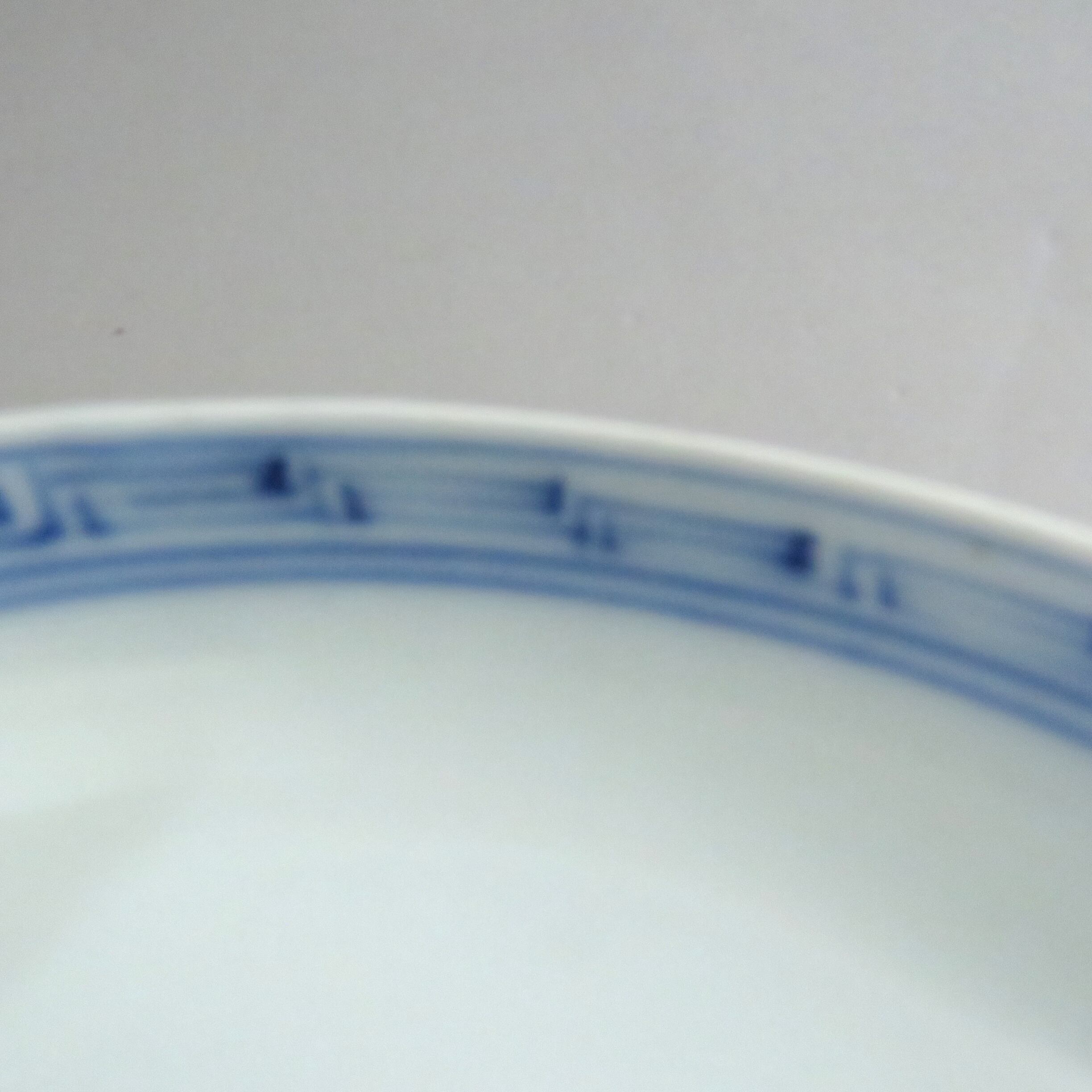 昭和レトロ 鳥の絵 見立て蓋碗 1揃 大正時代染付瓶台添 dby9855-R | こ