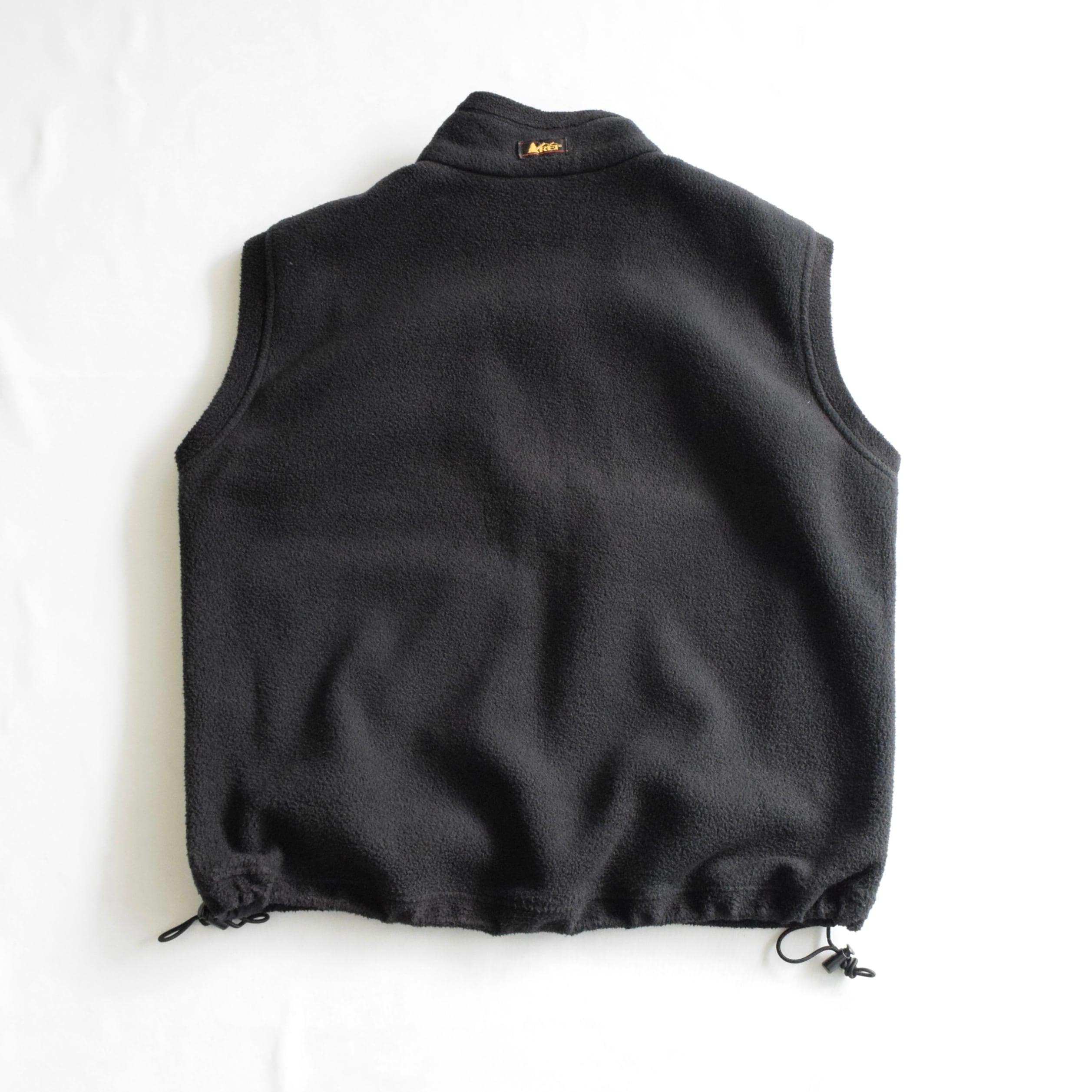 90's USA製 REI フリースベスト メンズM ブラック アールイーアイ