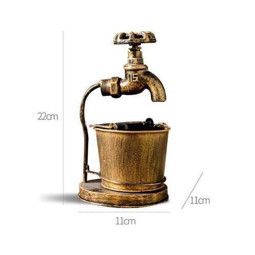 蛇口 バケツ 灰皿 小物入れ アンティーク レトロ 雑貨 インテリア おしゃれ ２種類 ヴィンテージ ゴールド モダン 北欧