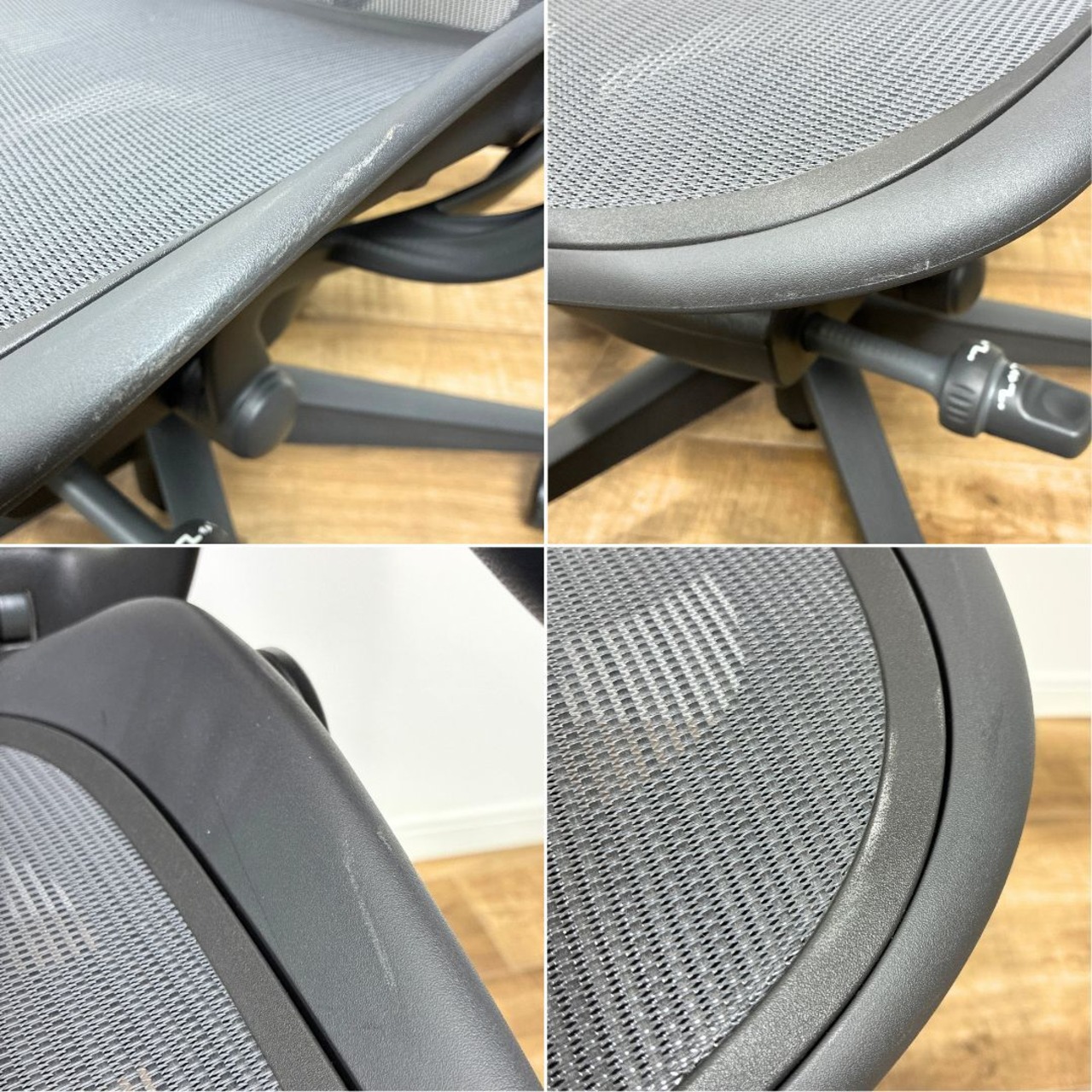 【2025年製】Herman Miller Aeron chair ハーマンミラー アーロンチェア リマスタード Bサイズ フル機能 グラファイト ポスチャーフィット オフィスチェア ALPG1 G1 G1 BB BK【中古】【YCサイズ】