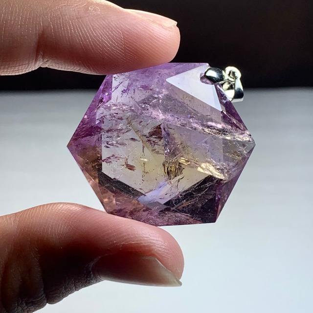 2.六芒星☆アメトリン ペンダントトップ
