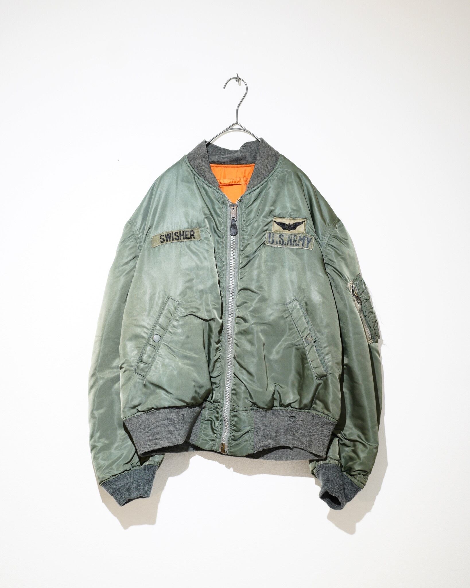70s MA-1 Flight Jacket Orange Liner 70年代 フライトジャケット