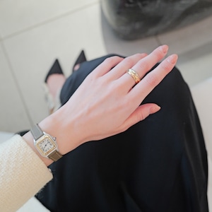 カルティエ パンテール SM ゴールド×シルバー レザーバンド