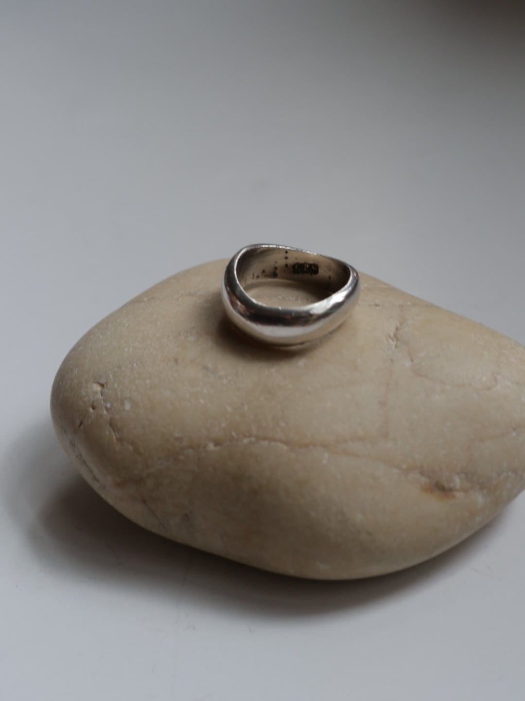<vintage silver925> curve volume ring