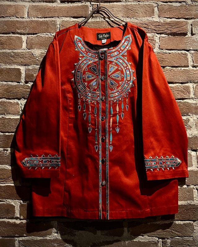 【Caka act3】“BOB MACKIE”Native Embroidery Vintage Jacket
