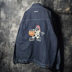 90s〜00s CULTURE JEANS バック刺繍デニムジャケット XL