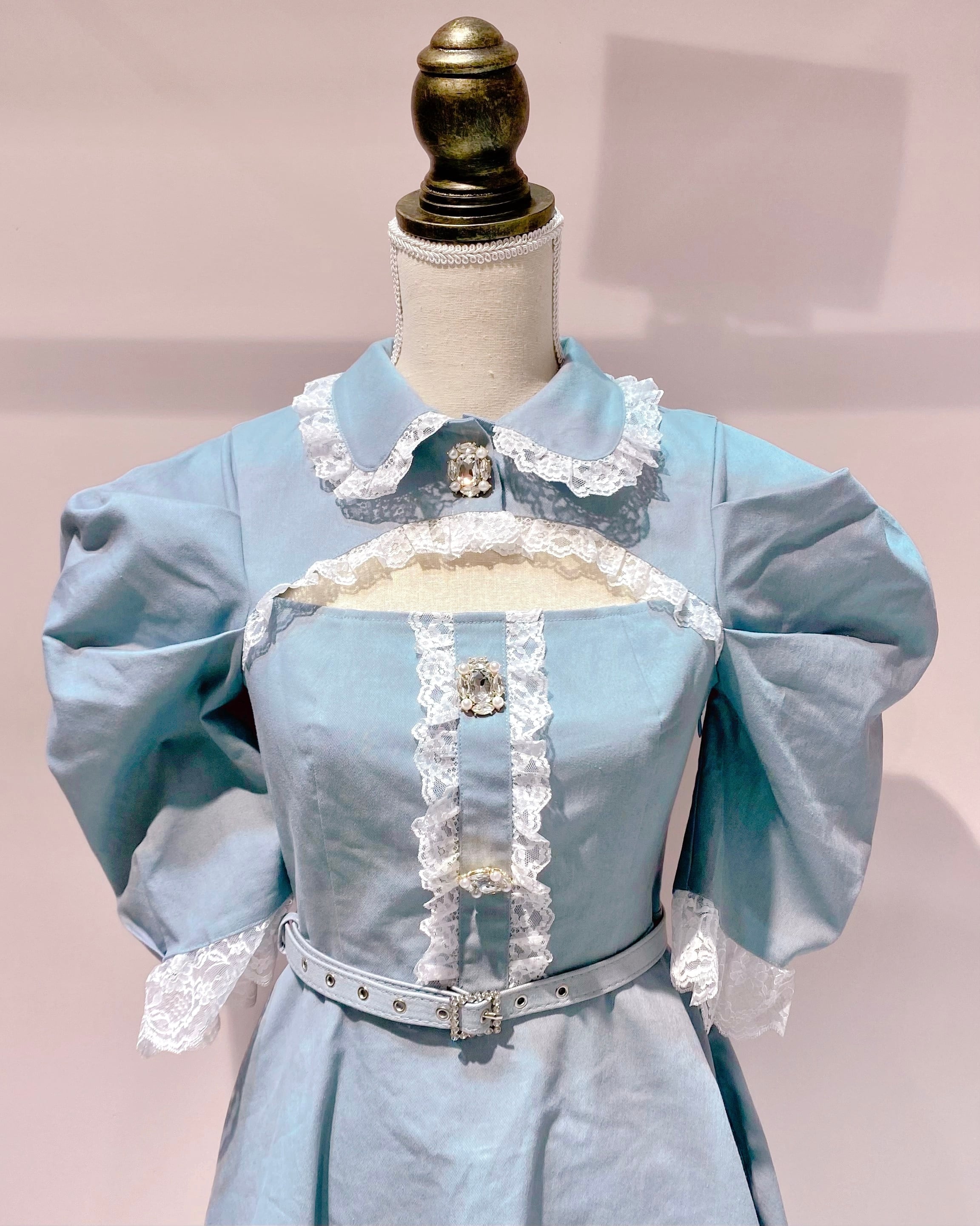 マノントーキョー ロマンティックデニムワンピース 黒 ブラック