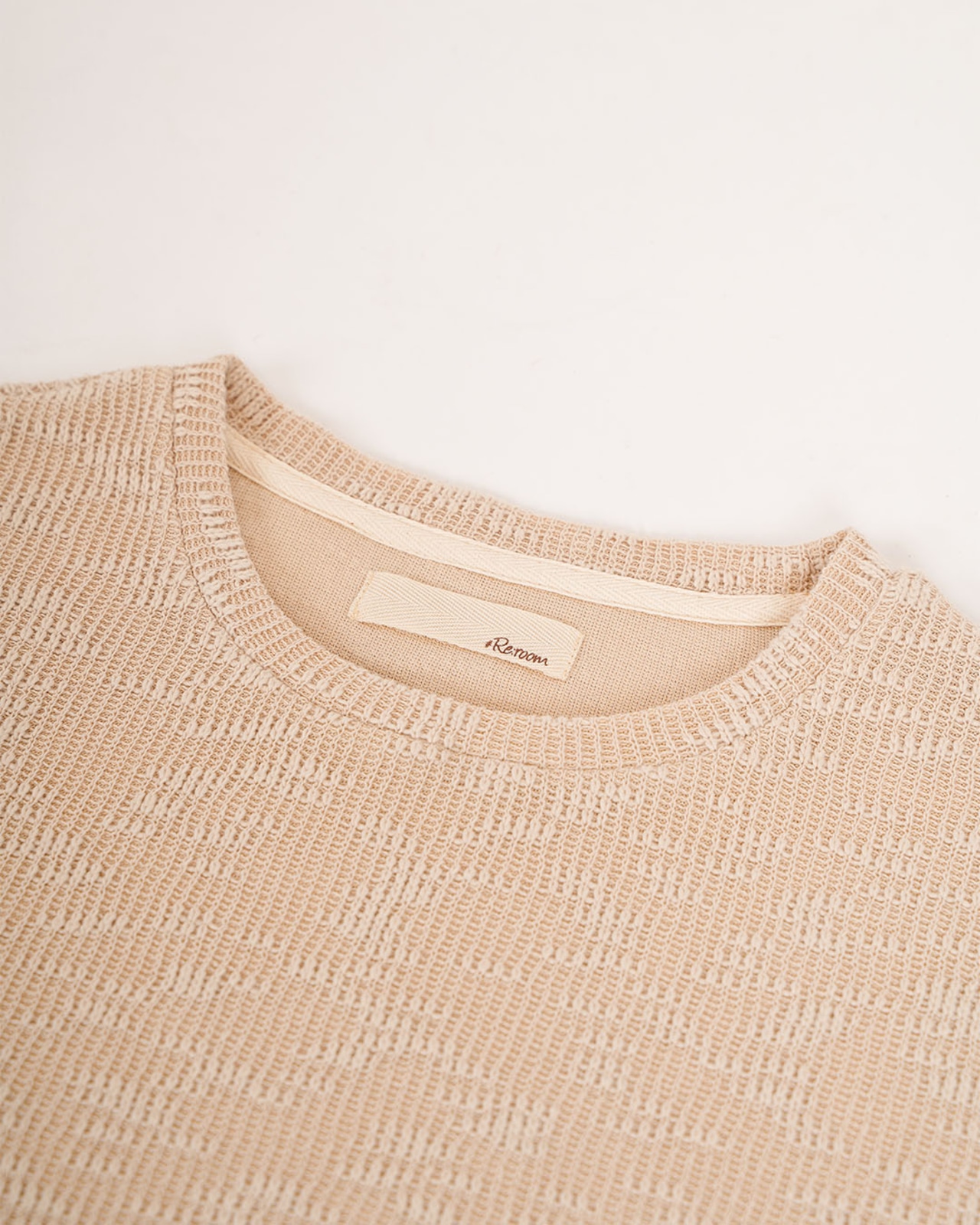 【#Re:room】SHEER SLUB KNIT T-SHIRT［REC912］