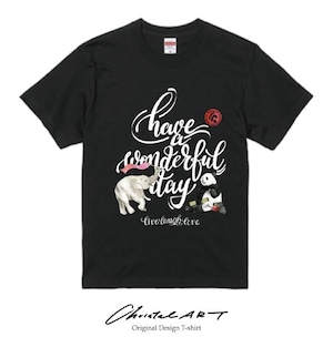 ◆受注生産◆コットンTシャツ ◆「シャンシャンとアルン」レタリングTshirt