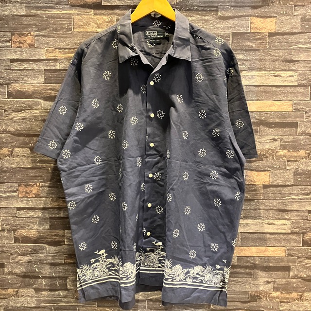RALPH LAUREN "VINTAGE CAMP" COTTON 総柄 SHIRT