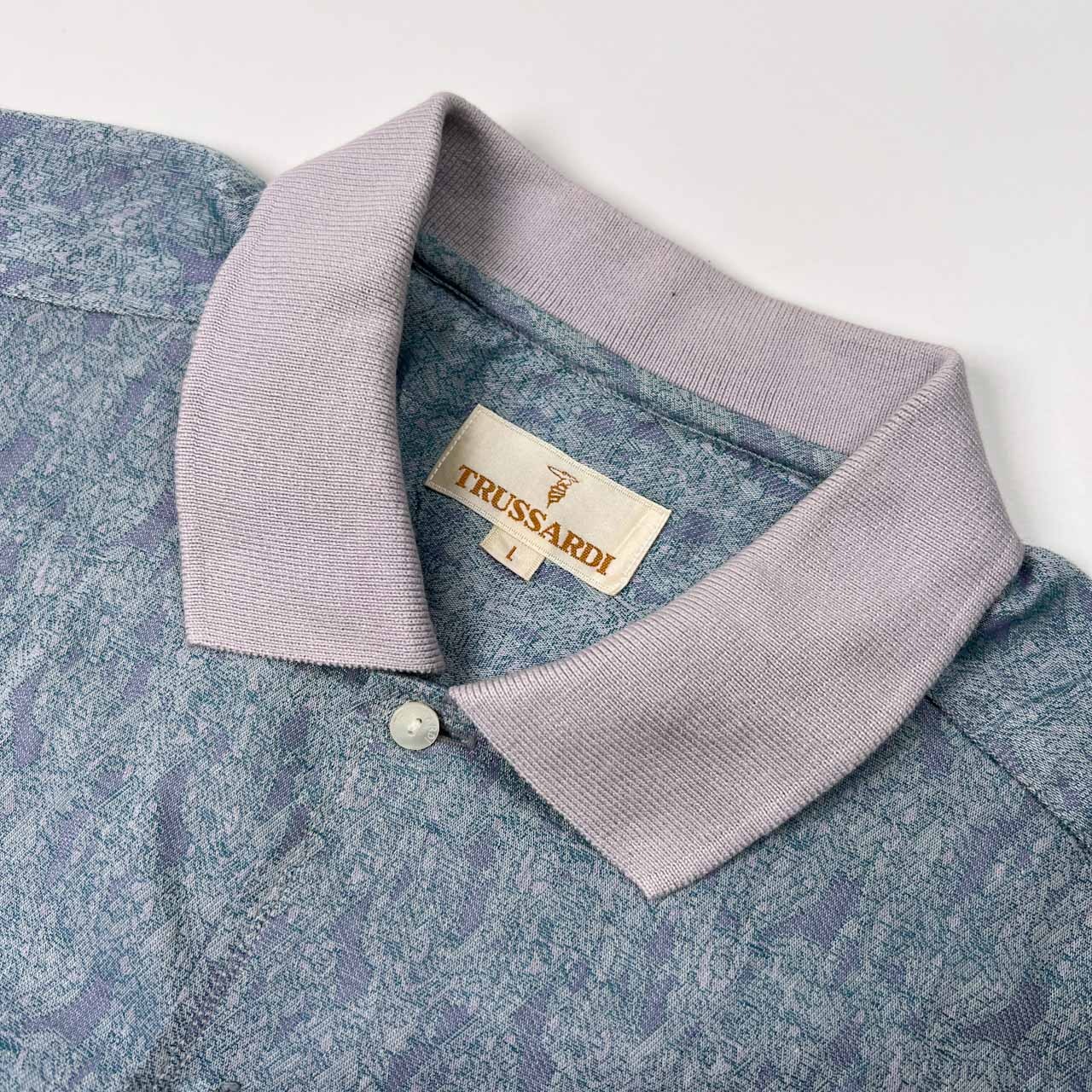 TRUSSARDI トラサルディ 総柄 半袖シャツ サイズ L /メンズ/日本製/ビンテージ